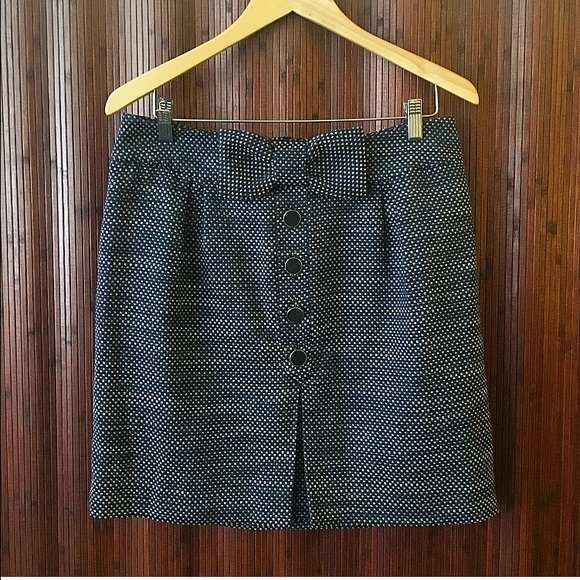 Bow polka dot tweed Skirt from Anthropologie - Picture 2 of 6